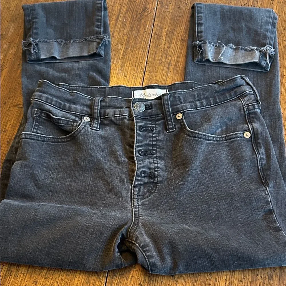 Madewell Women's 9” HR Black Skinny Jeans w/4 button fly. Sz 4T